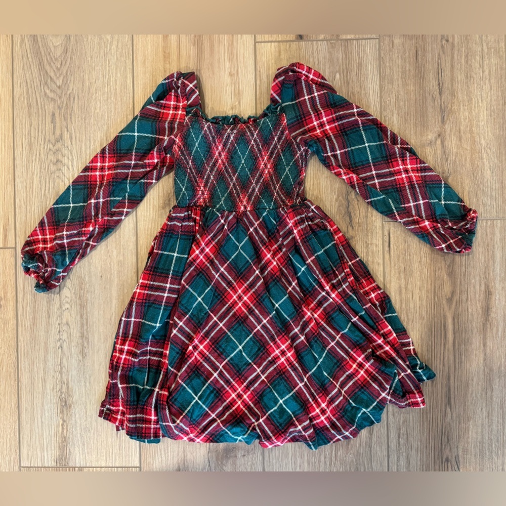 Little Sleepies Fireside Plaid Smocked Dress - 4T - Picture 4 of 4